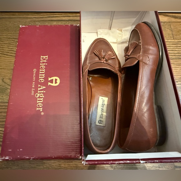 Etienne Aigner Shoes Etienne Aigner Brown Leather Loafers Slipons Etienne Aigner Shoes Etienne Aigner Brown Leather Loafers Slipons